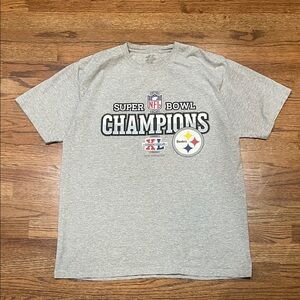 Reebok Gray Super Bowl Champions Shirt